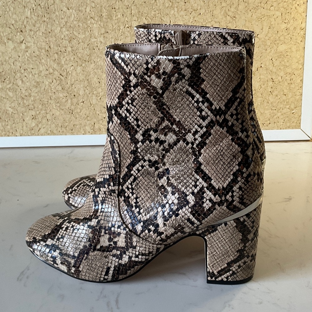 ASOS Snakeskin Ankle Boots in Brown and Black